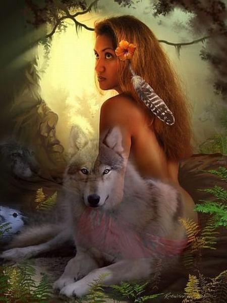 Native Wolf Spirt